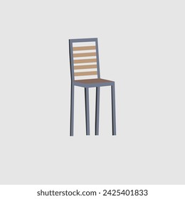 Classic wooden chair vector illustration on white background.Cozy comfortable office chair for indoor space design.
Comfortable chair illustration for home and office