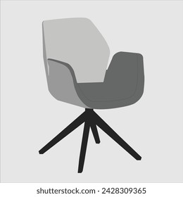 
Classic wooden chair vector illustration on white background.Cozy comfortable office chair for indoor space design.
Comfortable chair illustration for home and office .