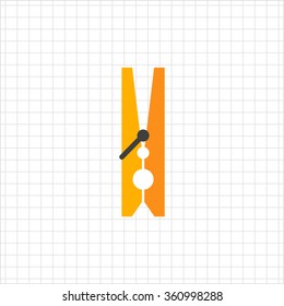 Classic wooden clothes peg