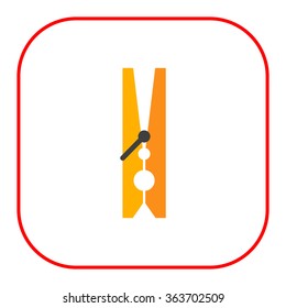 Classic wooden clothes peg