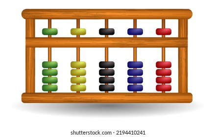 

classic wooden old abacus 

arithmetic tool equipment. wooden abacus on white 

background. 