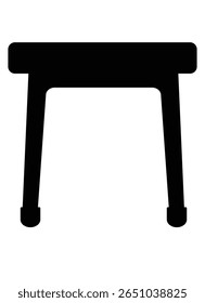 Banqueta de madeira clássica, móveis - imagem de silhueta vetorial para logotipo, ícone ou estêncil. Banqueta de madeira clássica para ícone ou estêncil