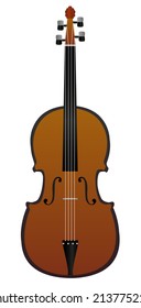 Classic wooden violin - musical instrument