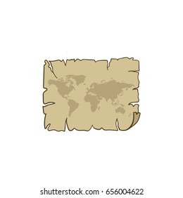 Classic world Map cartoon vintage 