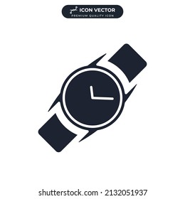 classic wrist watch icon symbol template for graphic and web design collection logo vector illustration