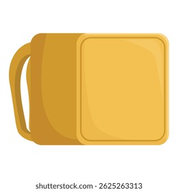 Classic yellow backpack is waiting to be filled with school supplies for a new academic year