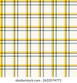 Classic Yellow and Blue Tartan Seamless pattern background for textile design .Perfect for textile or print design. vector illustration.