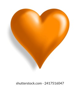 A classic yellow heart, the universal symbol of love, is a popular design element for Valentines Day greeting cards