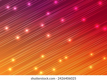 Fondo rojo de la presentación de la línea de luz amarilla clásica. ilustración vectorial.