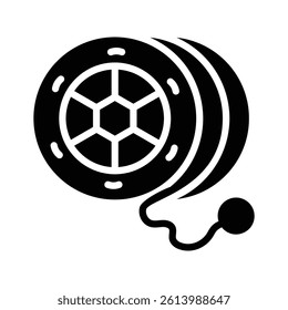 A classic yoyo toy icon used for tricks and play