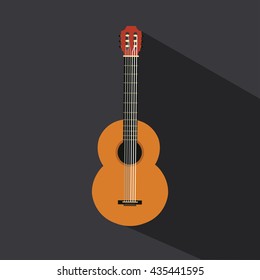 Classical acoustic guitar. Isolated. For your design and business.