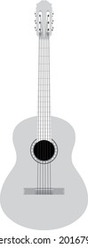 Classical acoustic guitar nylon strings illustration