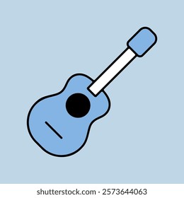 Classical acoustic guitar vector icon. Graph symbol for musical web site and apps design, logo, app, UI