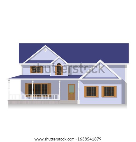 Classical american house Flat icon