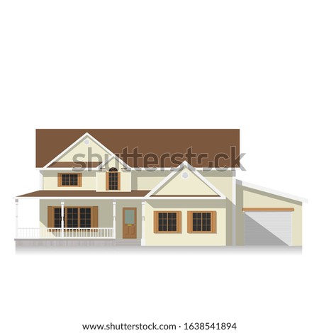 Classical american house Flat icon