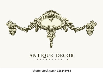 Classical antique decor. Vector illustration.