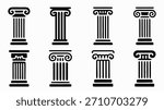 Classical Architectural Columns Icon Set