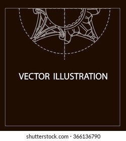 Classical architecture. Logo template. Architecture element with column. Corporate icon such as logotype. Graphic outline image of column capitals classical Greek or Roman style