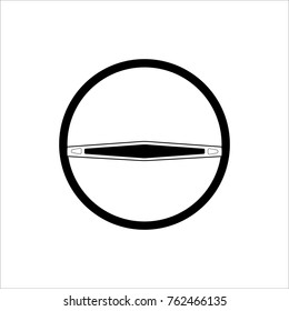 Classical automobile wheel for management. Vector illustration.