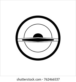 Classical automobile wheel for management. Vector illustration.