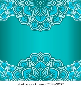 Classical background with a flower pattern and flower frame