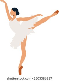 Classical Ballet Pose of a Ballerina