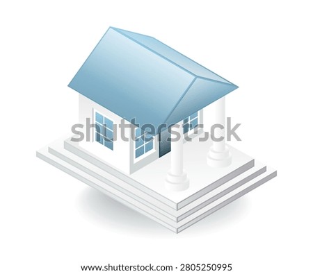 Classical Bank Building And Financial Institution Vector