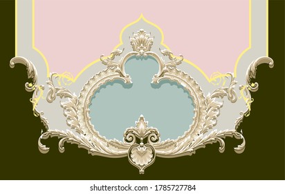 Classical Baroque Ceiling Motif. Suitable For Cutting
