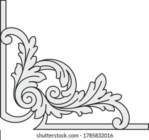 classical baroque ceiling motif. suitable for cutting