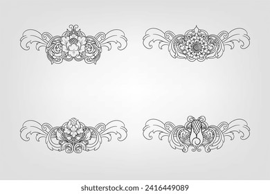 Classical Baroque Filigree Decoration Ornament Vintage Floral Border Style Antique Art Retro

Decorative corners and dividers. Ornamental curls border, royal ornaments and vintage filigree ornament