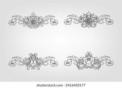 Classical Baroque Filigree Decoration Ornament Vintage Floral Border Style Antique Art Retro

Decorative corners and dividers. Ornamental curls border, royal ornaments and vintage filigree ornament