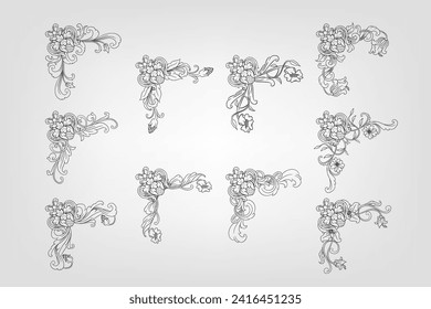 Classical Baroque Filigree Decoration Ornament Vintage Floral Border Style Antique Art Retro

Decorative corners and dividers. Ornamental curls border, royal ornaments and vintage filigree ornament