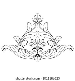 Classical baroque vector set of vintage elements for design. Decorative design element filigree calligraphy vector. You can use for wedding decoration of greeting card and laser cutting.
