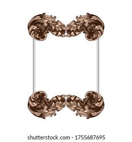 Klassischer barocker Vektorsatz aus Vintage-Elementen für Design. Dekoratives Design Element filigrane Kalligrafie Vektor. Sie können für Hochzeitsdekoration von Grußkarten und Laserschneiden.