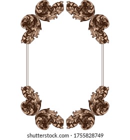 Classical baroque vector set of vintage elements for design. Decorative design element filigree calligraphy vector. You can use for wedding decoration of greeting card and laser cutting.