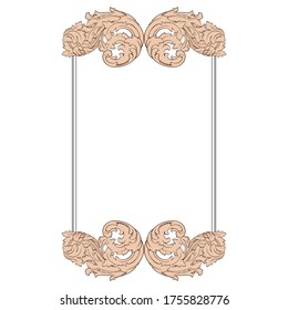 Classical baroque vector set of vintage elements for design. Decorative design element filigree calligraphy vector. You can use for wedding decoration of greeting card and laser cutting.