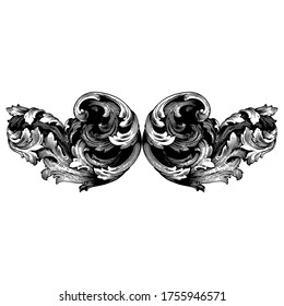 Conjunto clásico barroco vectorial de elementos vintage para el diseño. Vector de caligrafía de filigree de elemento de diseño decorativo. Puedes usar para la decoración de bodas de tarjetas de felicitación y corte láser.