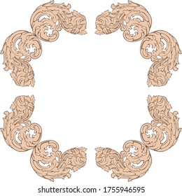 Classical baroque vector set of vintage elements for design. Decorative design element filigree calligraphy vector. You can use for wedding decoration of greeting card and laser cutting.