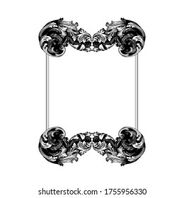 Classical baroque vector set of vintage elements for design. Decorative design element filigree calligraphy vector. You can use for wedding decoration of greeting card and laser cutting.