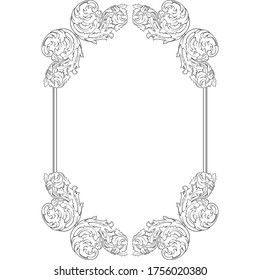 Classical baroque vector set of vintage elements for design. Decorative design element filigree calligraphy vector. You can use for wedding decoration of greeting card and laser cutting.