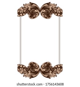 Classical baroque vector set of vintage elements for design. Decorative design element filigree calligraphy vector. You can use for wedding decoration of greeting card and laser cutting.