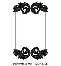 Classical baroque vector set of vintage elements for design. Decorative design element filigree calligraphy vector. You can use for wedding decoration of greeting card and laser cutting.