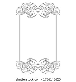 Conjunto clásico barroco vectorial de elementos vintage para el diseño. Vector de caligrafía de filigree de elemento de diseño decorativo. Puedes usar para la decoración de bodas de tarjetas de felicitación y corte láser.