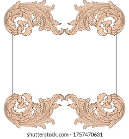 Classical baroque vector set of vintage elements for design. Decorative design element filigree calligraphy vector. You can use for wedding decoration of greeting card and laser cutting.