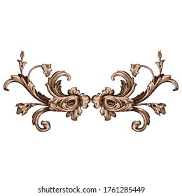Classical baroque vector set of vintage elements for design. Decorative design element filigree calligraphy vector. You can use for wedding decoration of greeting card and laser cutting.