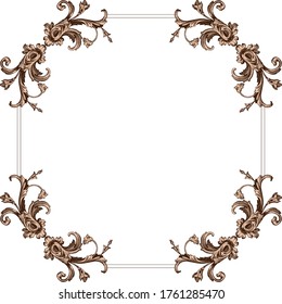 Classical baroque vector set of vintage elements for design. Decorative design element filigree calligraphy vector. You can use for wedding decoration of greeting card and laser cutting.