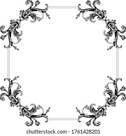 Classical baroque vector set of vintage elements for design. Decorative design element filigree calligraphy vector. You can use for wedding decoration of greeting card and laser cutting.