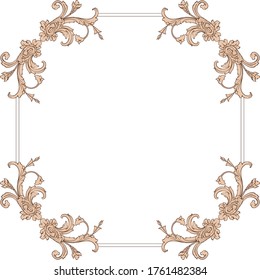 Classical baroque vector set of vintage elements for design. Decorative design element filigree calligraphy vector. You can use for wedding decoration of greeting card and laser cutting.