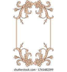 Classical baroque vector set of vintage elements for design. Decorative design element filigree calligraphy vector. You can use for wedding decoration of greeting card and laser cutting.