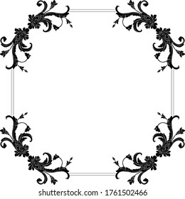 Classical baroque vector set of vintage elements for design. Decorative design element filigree calligraphy vector. You can use for wedding decoration of greeting card and laser cutting.